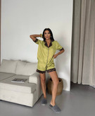 بلوز و شلوارک ساده پلنگی